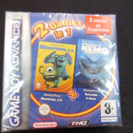 Monstruos S.A. +Buscando a Nemo nuevo y precintado gameboy advance