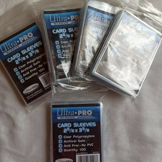 FUNDAS ULTRA PRO PACK 5 PAQUETES 100 UNIDADES CADA UNO TRANSPARENTES (155)