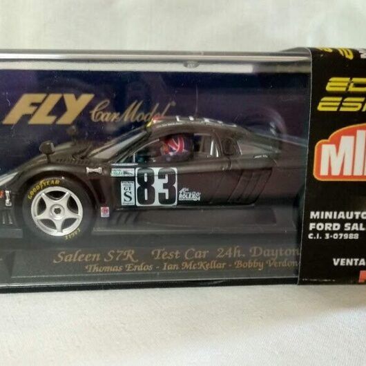 SCX Saleen S7R Test Car 24 H Daytona 2002 Ref E261  Fly  1/32  Nuevo (94)