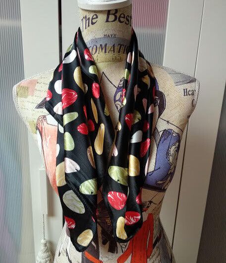 Pañuelo de seda mujer cuadrado Nuevo con etiquetas (135)