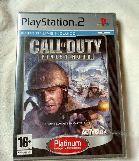 Call of Duty Finest Hour para playstation 2 Nuevo y precintado Pal Platinum