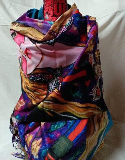 Pasmina Cashmere estampado hippy Nuevo con etiquetas (105)