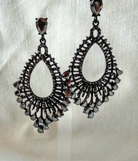 Pendientes fantasía  fiesta cristal  presión nuevo con etiqueta (106)