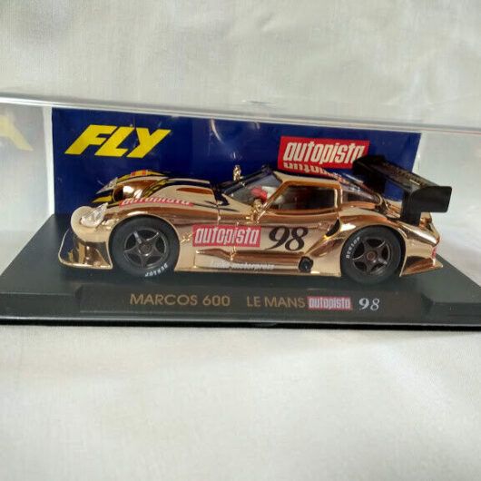 SCX Marcos 600 Dorado Le Mans autopista 98  Fly  Ref E22 1/32  Nuevo (94)