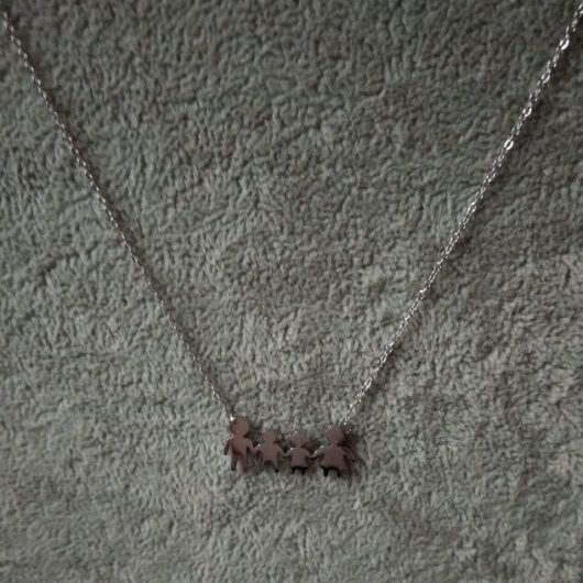 Collar gargantilla acero antialergico con colgantes familia Nuevos (106)