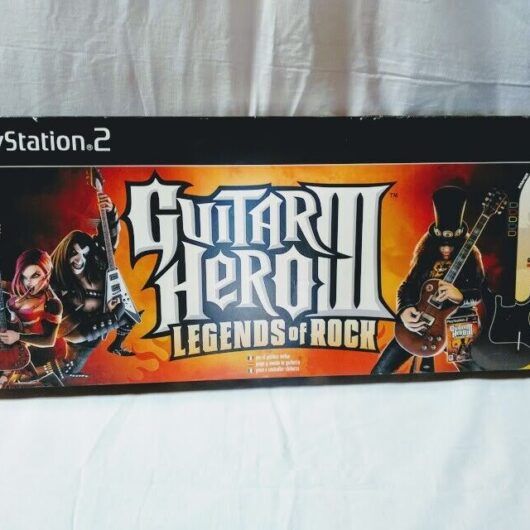 Guitar Hero III Legends of the rock juego y mando guitarra play2 Nuevo PAL