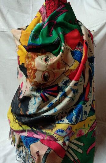 Pasmina Cashmere estampado familia Nuevo con etiquetas (105)