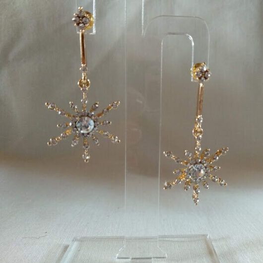 Pendientes mujer estrella cierre de presión Nuevos (106)