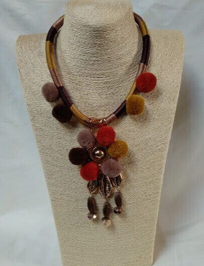 Collar  étnico mujer de  tonos ocres Nuevo (104)