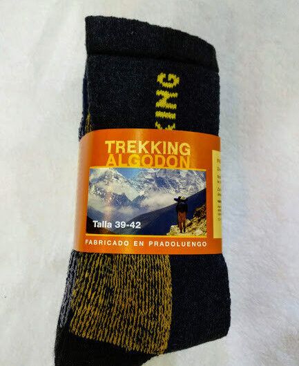 Calcetin trekking hombre puño antipresión pack 3 unidades hechos en España