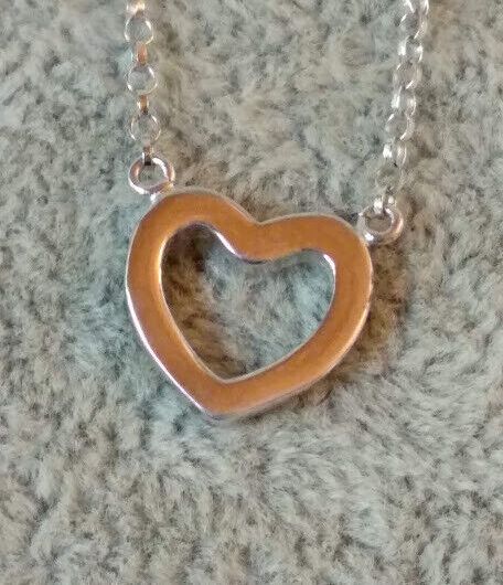 Collar con corazón gargantilla mujer  Plata de Ley Rodiada  Nuevos (106)