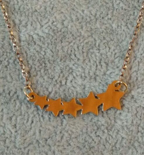 Collar estrellas gargantilla mujer  Plata  chapada 24k Nuevos (106)