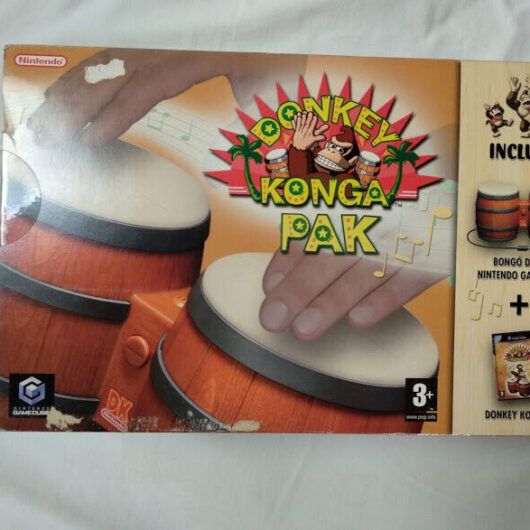Donkey Konga Pak Juego + Bongo Nintendo GameCube Nuevo y precintado Pal