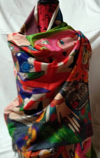 Pasmina Cashmere estampado chicas Nuevo con etiquetas (105)