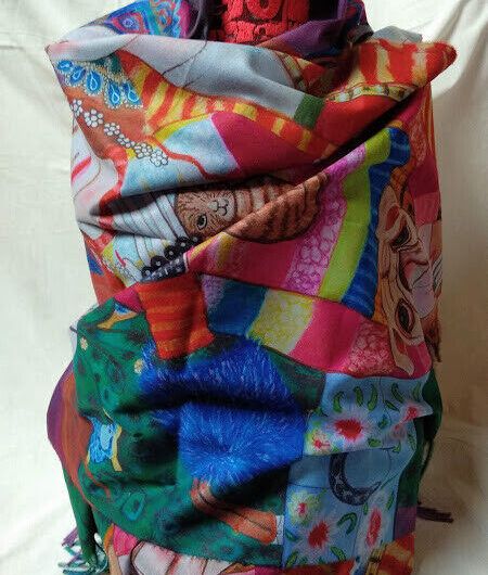 Pasmina Cashmere estampado trio Nuevo con etiquetas (105)