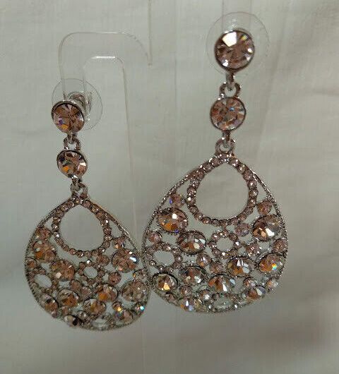 Pendientes bisutería mujer largos modelo Lagrima presión