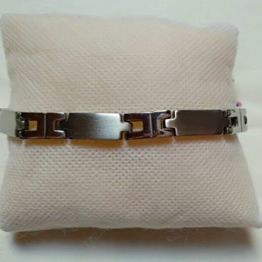 Pulsera acero inoxidable caballero eslabon combinado nueva